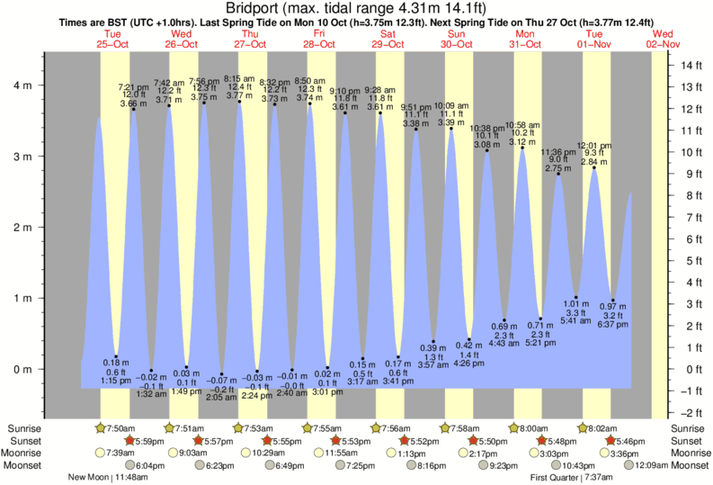 Lyme Regis Habour Wall Tide Times & Tide Charts