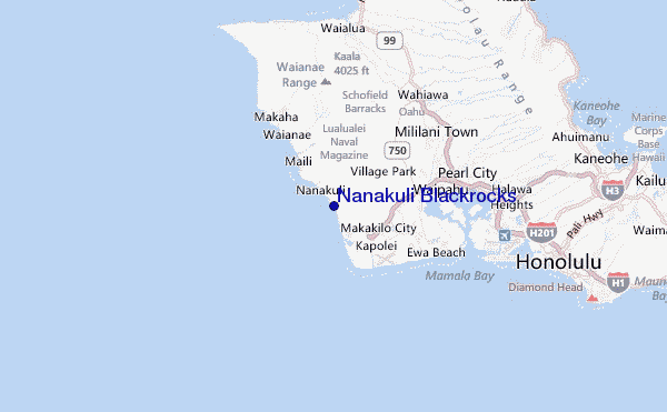 Nanakuli Blackrocks Surf Forecast And Surf Reports HAW Oahu USA   Nanakuli Blackrocks.10 