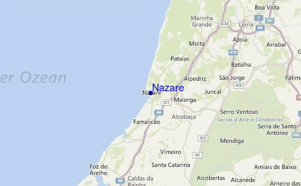 Mapas de Nazaré - Portugal