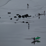 Raglan surfer reflections, Raglan - Ngarunui Beach