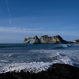 Offshore surf at Wharariki, Wharariki Beach